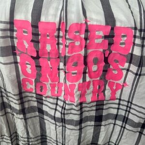 Plaid Shirt with Raised on 90s Country